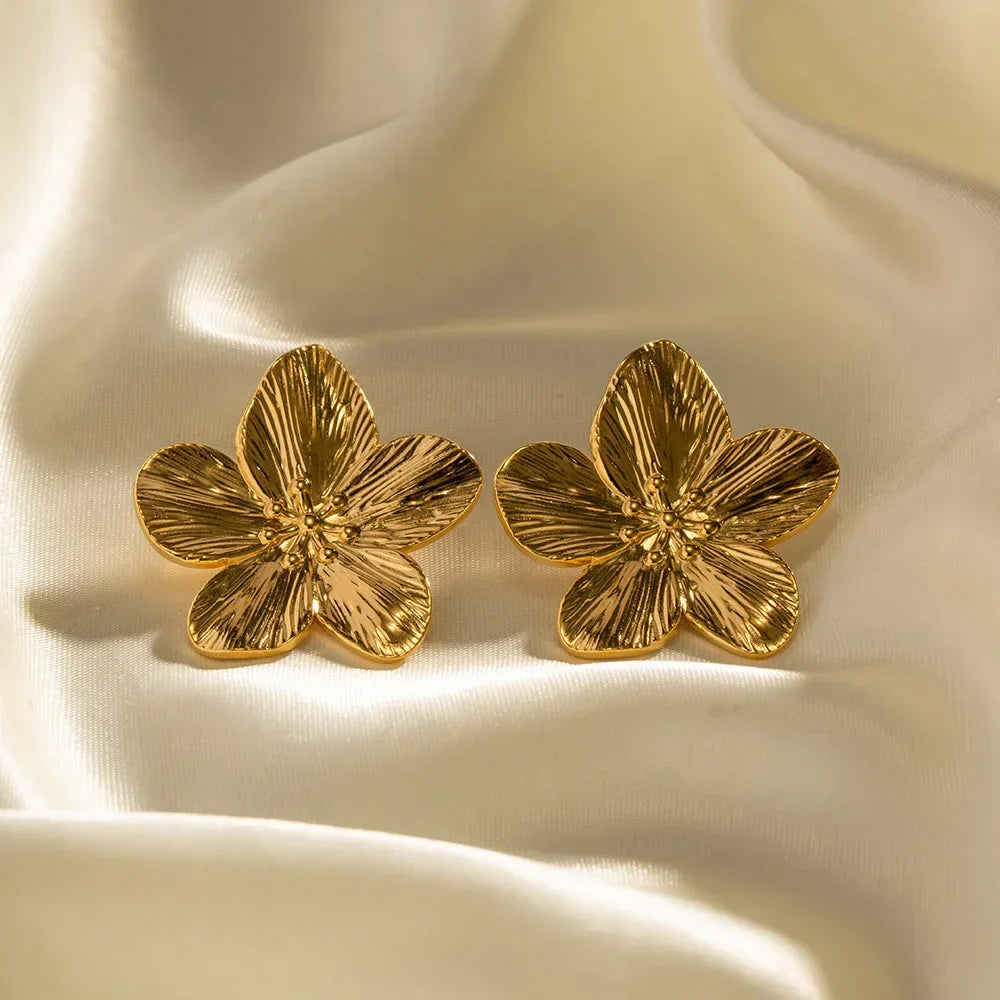 Juliette – Vintage Gouden Bloem Oorbellen