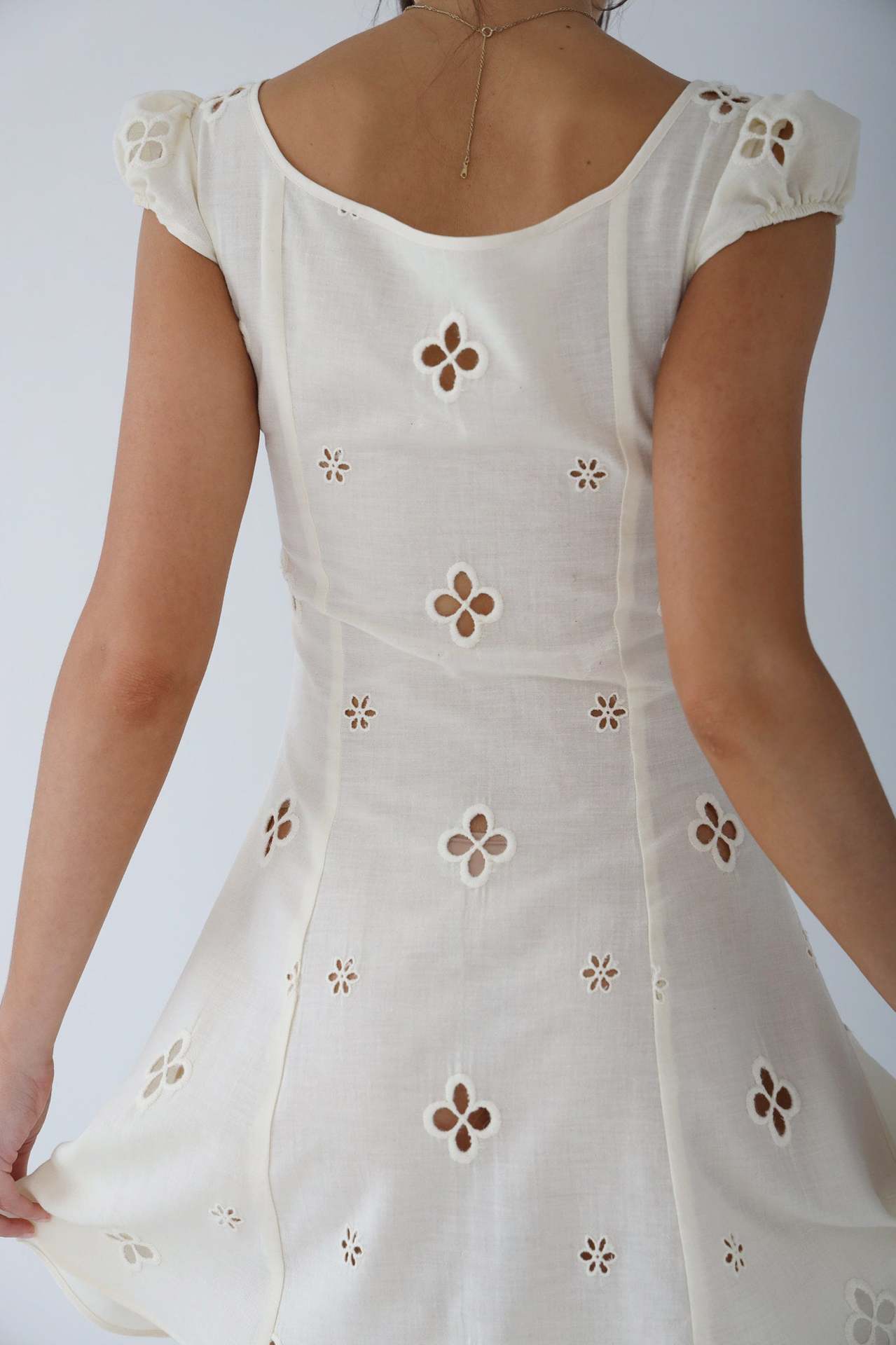 Isabella - Vintage Geborduurde Fishtail Midi-jurk