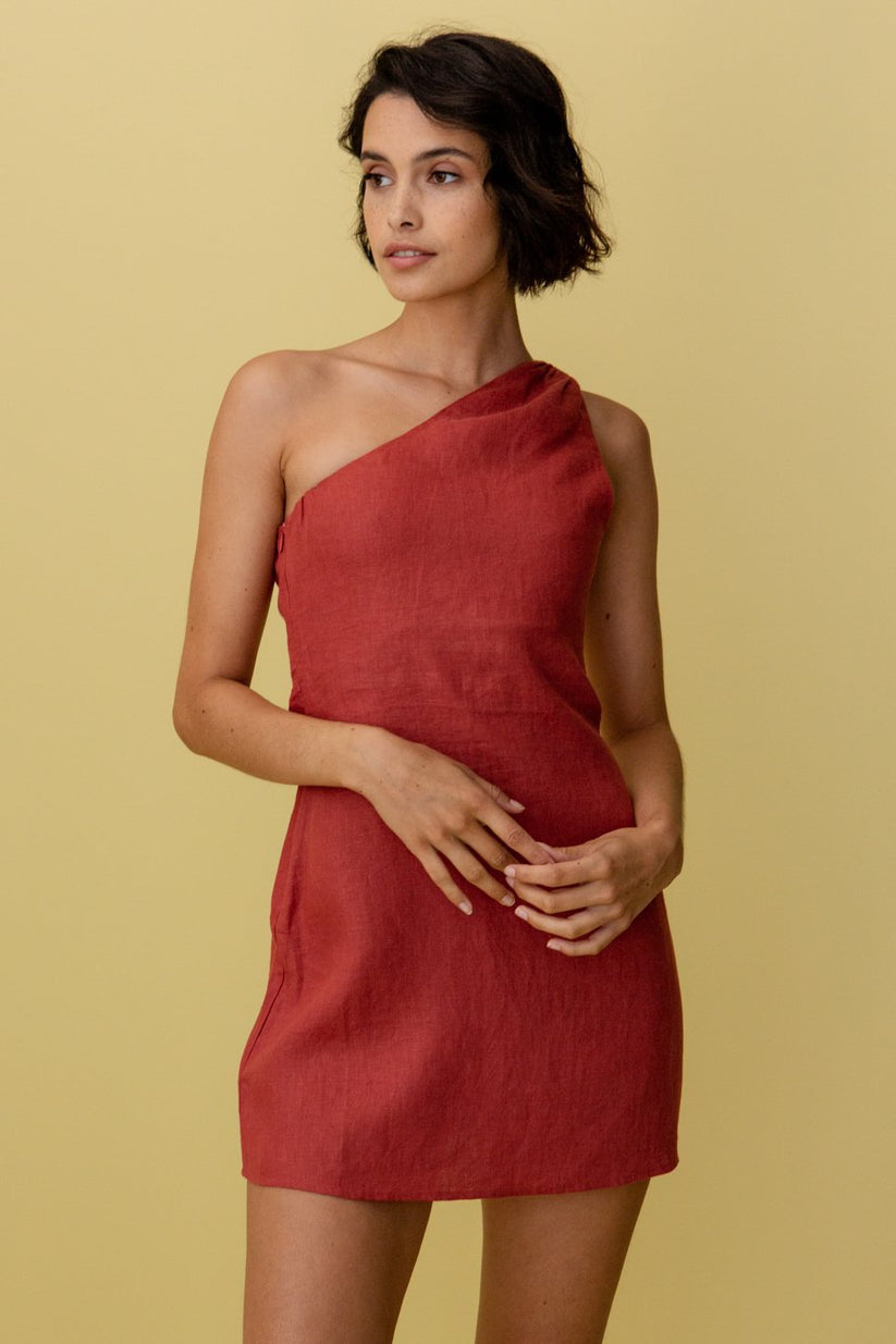 Selina - One-Shoulder Maxi Jurk
