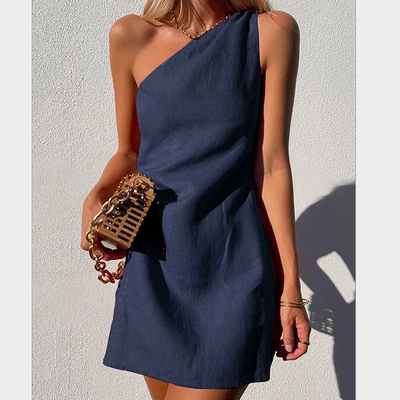 Selina - One-Shoulder Maxi Jurk